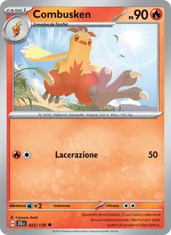Carta Combusken dell'espansione Avventure Insieme, numero 023/159