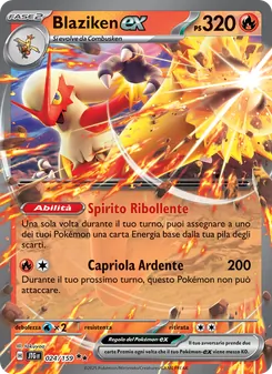Carta Blaziken-ex dell'espansione Avventure Insieme, numero 024/159