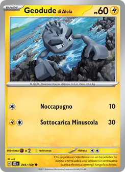 Carta Geodude di Alola dell'espansione Avventure Insieme, numero 044/159