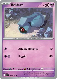 Carta Beldum dell'espansione Avventure Insieme, numero 061/159