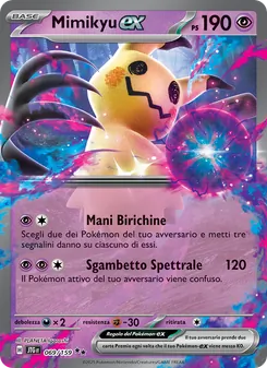 Carta Mimikyu-ex dell'espansione Avventure Insieme, numero 069/159