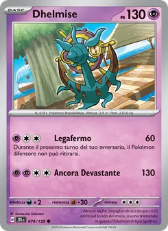 Carta Dhelmise dell'espansione Avventure Insieme, numero 070/159