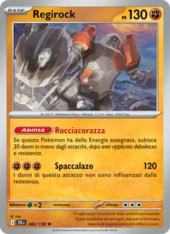 Carta Regirock dell'espansione Avventure Insieme, numero 082/159