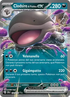 Carta Clodsire di Paldea-ex dell'espansione Avventure Insieme, numero 094/159