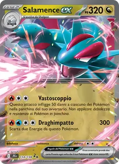 Carta Salamence-ex dell'espansione Avventure Insieme, numero 114/159