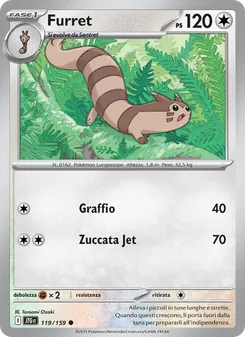 Carta Furret dell'espansione Avventure Insieme, numero 119/159