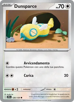 Carta Dunsparce dell'espansione Avventure Insieme, numero 120/159