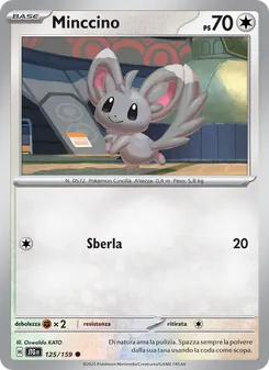 Carta Minccino dell'espansione Avventure Insieme, numero 125/159