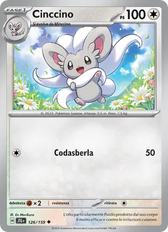 Carta Cinccino dell'espansione Avventure Insieme, numero 126/159