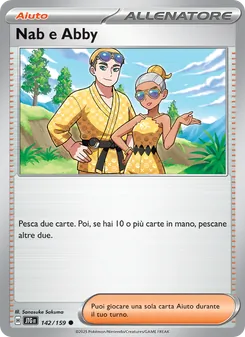 Carta Nab e Abby dell'espansione Avventure Insieme, numero 142/159