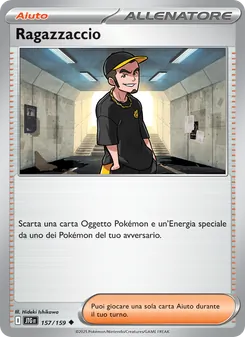 Carta Ragazzaccio dell'espansione Avventure Insieme, numero 157/159