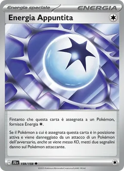 Carta Energia Appuntita dell'espansione Avventure Insieme, numero 159/159
