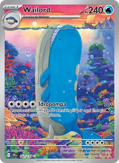Carta Wailord dell'espansione Avventure Insieme, numero 162/159