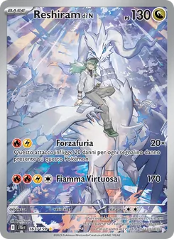 Carta Reshiram di N dell'espansione Avventure Insieme, numero 167/159