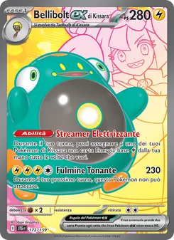 Carta Bellibolt-ex di Kissara dell'espansione Avventure Insieme, numero 172/159