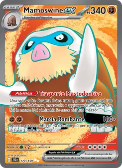 Carta Mamoswine-ex dell'espansione Avventure Insieme, numero 174/159