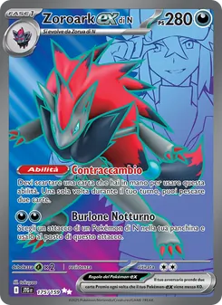 Carta Zoroark-ex di N dell'espansione Avventure Insieme, numero 175/159