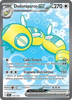Carta Dudunsparce-ex dell'espansione Avventure Insieme, numero 178/159