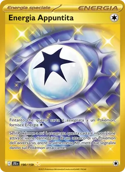 Carta Energia Appuntita dell'espansione Avventure Insieme, numero 190/159