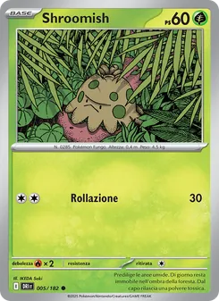 Carta Shroomish dell'espansione Rivali Predestinati, numero 005/182