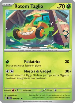 Carta Rotom Taglio dell'espansione Rivali Predestinati, numero 009/182
