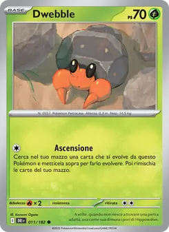 Carta Dwebble dell'espansione Rivali Predestinati, numero 011/182