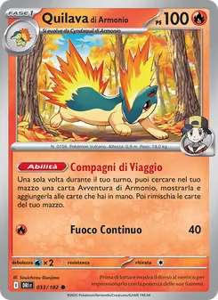 Carta Quilava di Armonio dell'espansione Rivali Predestinati, numero 033/182