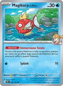 Carta Magikarp di Misty dell'espansione Rivali Predestinati, numero 048/182