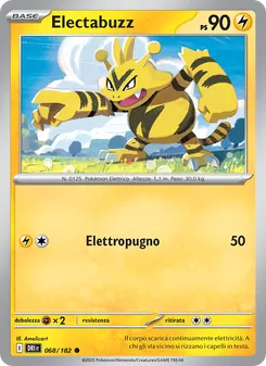 Carta Electabuzz dell'espansione Rivali Predestinati, numero 068/182