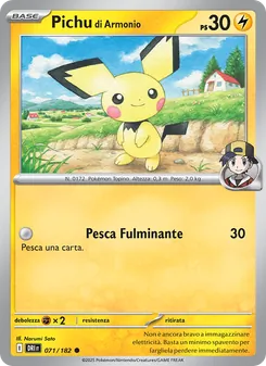 Carta Pichu di Armonio dell'espansione Rivali Predestinati, numero 071/182