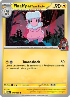 Carta Flaaffy del Team Rocket dell'espansione Rivali Predestinati, numero 073/182