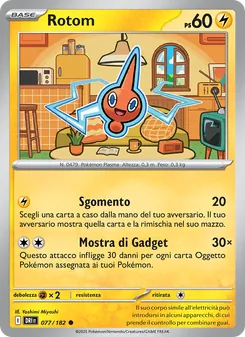 Carta Rotom dell'espansione Rivali Predestinati, numero 077/182