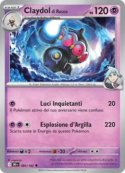 Carta Claydol di Rocco dell'espansione Rivali Predestinati, numero 084/182