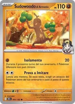 Carta Sudowoodo di Armonio dell'espansione Rivali Predestinati, numero 093/182