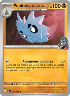 Carta Pupitar del Team Rocket dell'espansione Rivali Predestinati, numero 095/182