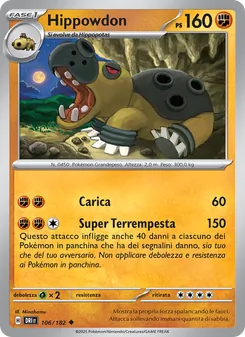 Carta Hippowdon dell'espansione Rivali Predestinati, numero 106/182