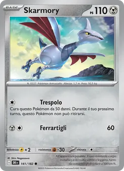 Carta Skarmory dell'espansione Rivali Predestinati, numero 141/182