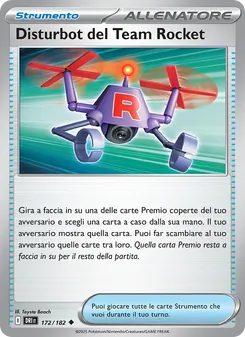 Carta Disturbot del Team Rocket dell'espansione Rivali Predestinati, numero 172/182