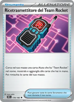 Carta Ricetrasmettitore del Team Rocket dell'espansione Rivali Predestinati, numero 178/182