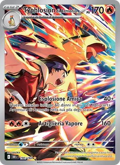 Carta Typhlosion di Armonio dell'espansione Rivali Predestinati, numero 190/182