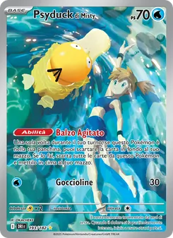 Carta Psyduck di Misty dell'espansione Rivali Predestinati, numero 193/182