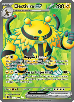 Carta Electivire-ex dell'espansione Rivali Predestinati, numero 212/182