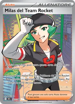Carta Milas del Team Rocket dell'espansione Rivali Predestinati, numero 227/182