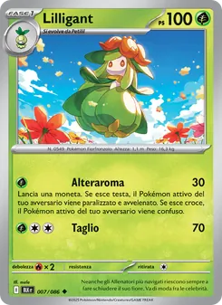 Carta Lilligant dell'espansione Luce Nera, numero 007/86