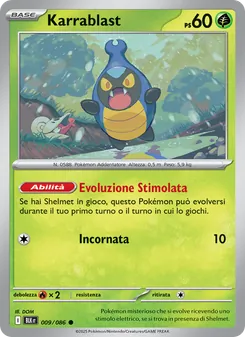 Carta Karrablast dell'espansione Luce Nera, numero 009/86