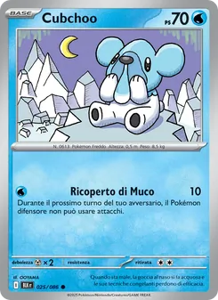 Carta Cubchoo dell'espansione Luce Nera, numero 025/86