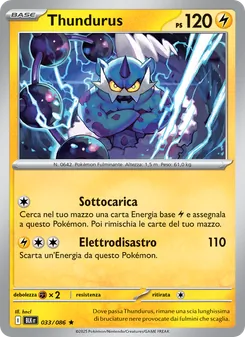 Carta Thundurus dell'espansione Luce Nera, numero 033/86