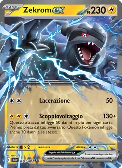Carta Zekrom-ex dell'espansione Luce Nera, numero 034/86