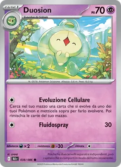 Carta Duosion dell'espansione Luce Nera, numero 038/86