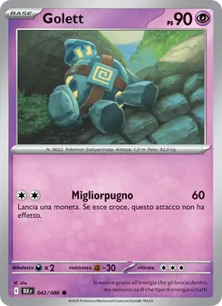 Carta Golett dell'espansione Luce Nera, numero 042/86